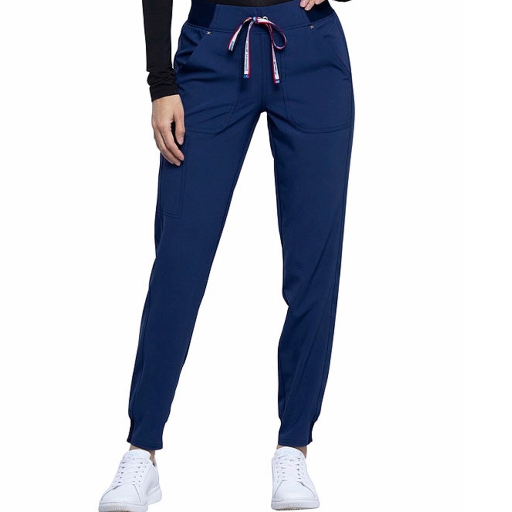 Katie Duke By Iflex Women's Drawstring Jogger Scrub Pants-CKK070, navy size 3xl.